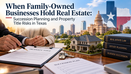 When Family-Owned Businesses Hold Real Estate: Succession Planning and Property Title Risks in Texas