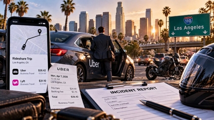 From Ride Receipt to Incident Record: Managing Rideshare and Motorcycle Business Travel in Los Angeles