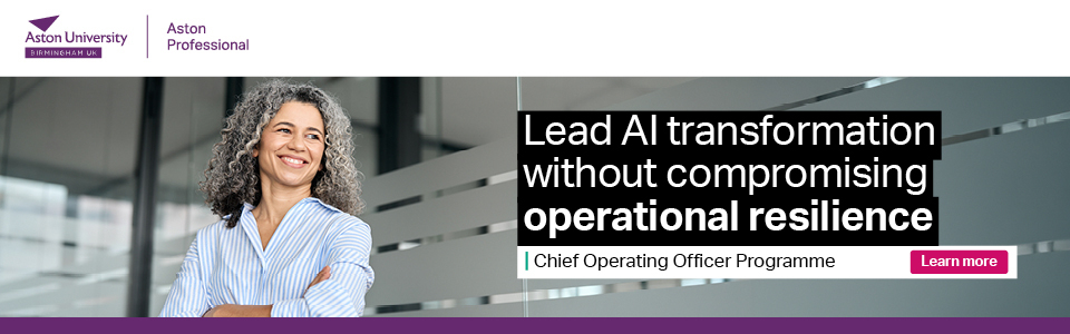 Advert banner - CEO Monthly - Aston University