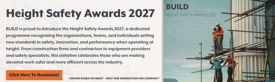 Advert banner - BUILD - Height Safety Awards 2027